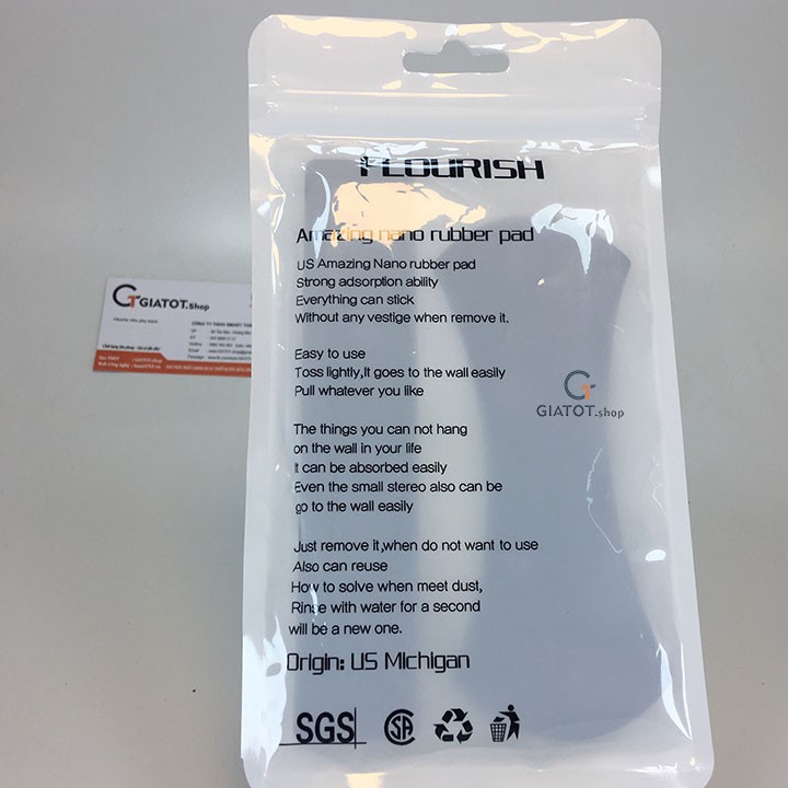 Miếng dán Flourish Lama bộ 2 miếng dán mọi bề mặt bằng cao su siêu dính Fixate Gel Pads có thể làm giá đỡ điện thoại