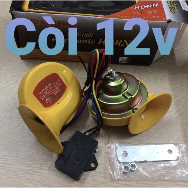 Còi ngân ô tô, xe máy HUAZHENG 12v,24v