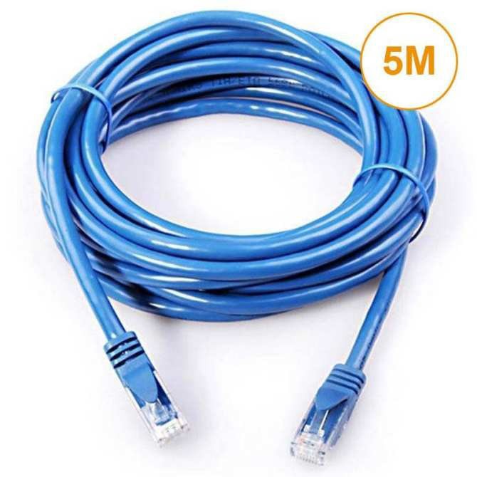 Dây cáp mạng Cat5 loại tốt bấm sẵn 2 đầu RJ45 dài 5Mét