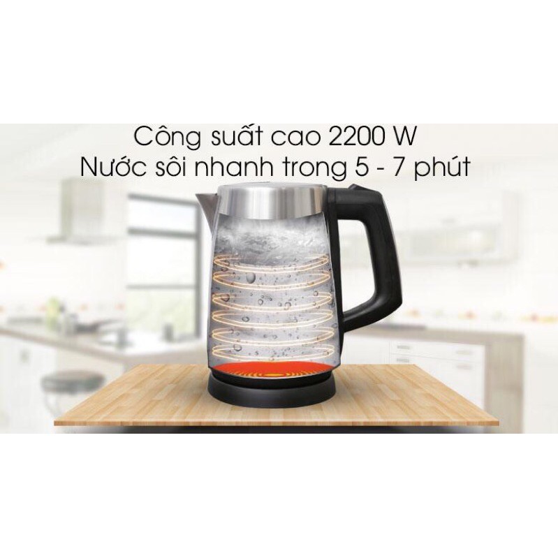 Bình siêu tốc Delites 1.7 lít ST17S03-hàng trưng bày,Bình đun siêu tốc dung tích 1.7 lít, cung cấp đ