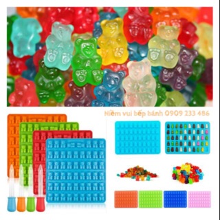 Khuôn làm Kẹo dẻo -khuôn làm kẹo Chip Chip hình con gấu