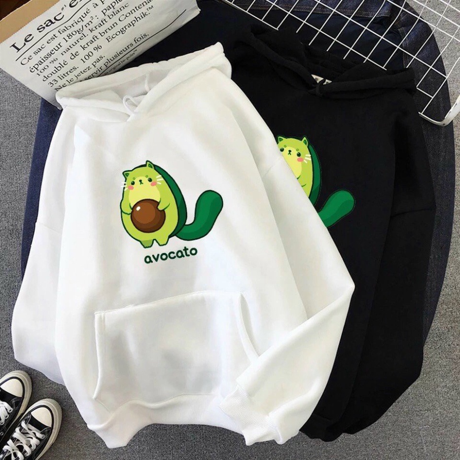 Áo khoác Hoodie form rộng sweater nỉ Ulzzang Avocado đứng Hot trend Thời Trang Thu Đông siêu đẹp | BigBuy360 - bigbuy360.vn