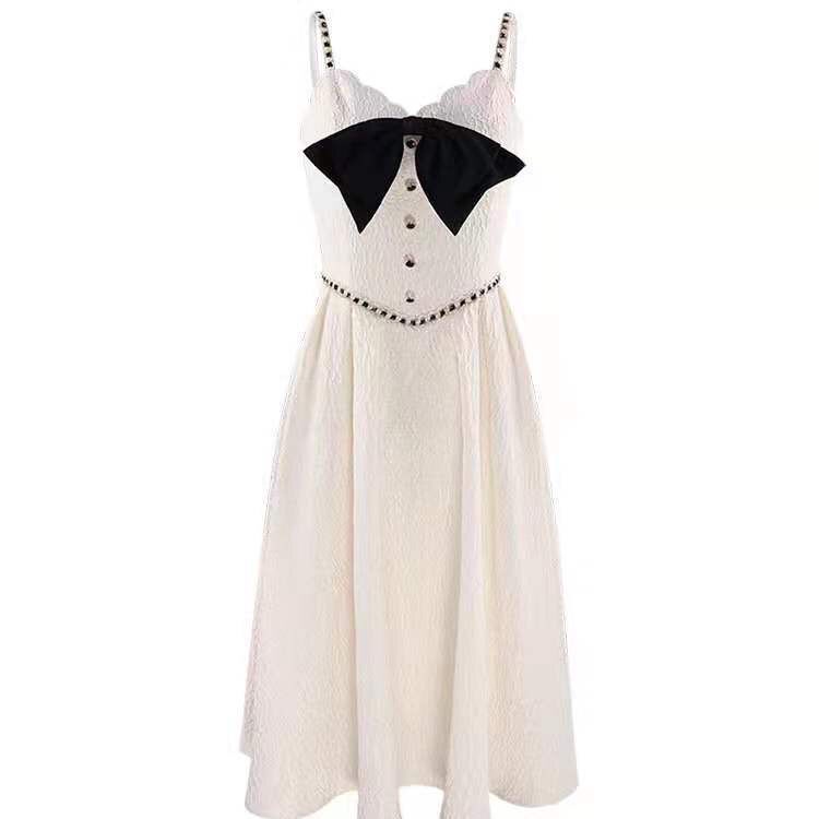 Set Đầm Hai Dây + Áo Khoác Tay Dài Màu Trắng Thiết Kế Thanh Lịch Mới Cho Nữ | BigBuy360 - bigbuy360.vn