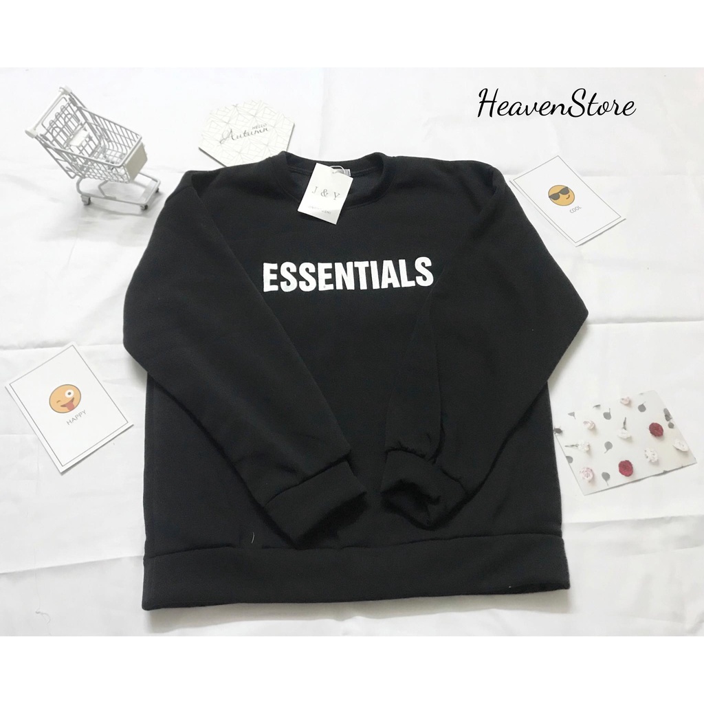 Áo Sweater ESSENTIALS nữ form rộng unisex (Ảnh Thật) | BigBuy360 - bigbuy360.vn