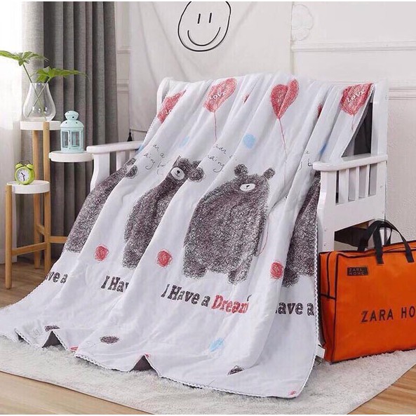 Mền lông tuyết loại mỏng nhẹ, mềm, mịn, thoáng mát 1m7 x 2m