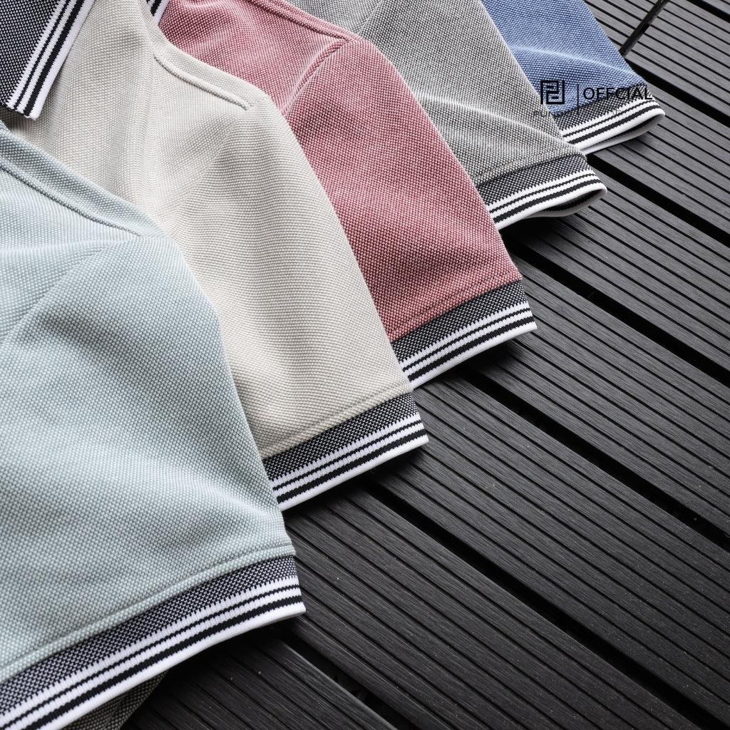 Áo thun polo nam PUNDO có cổ màu trơn chất vải mềm mát APPD46