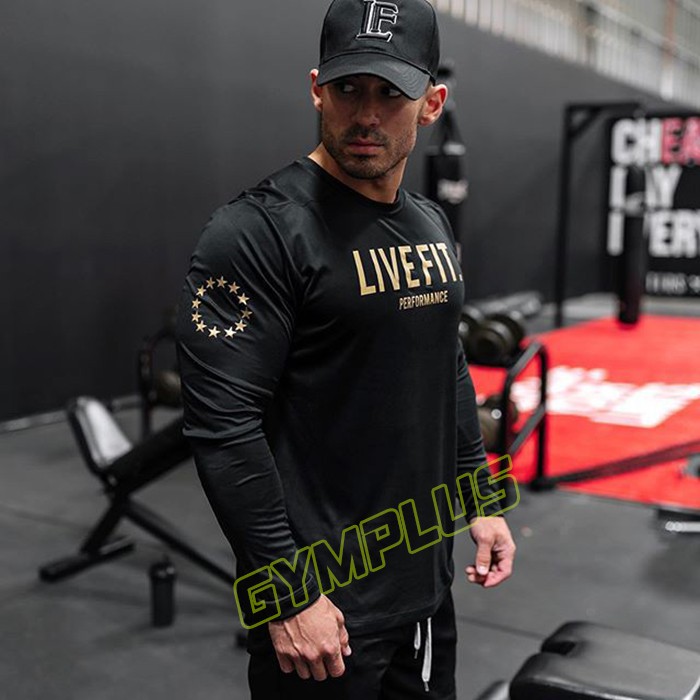 Áo dài tay gym nam Livefit Gold | BigBuy360 - bigbuy360.vn