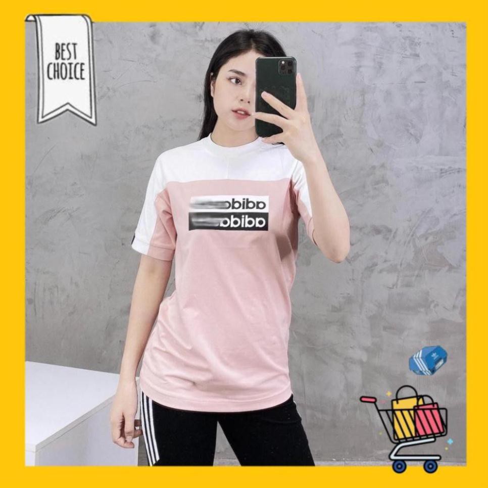 Lin Color Block Pink Hồng Phối Vai Trắng [ĐỒ TẬP GYM]