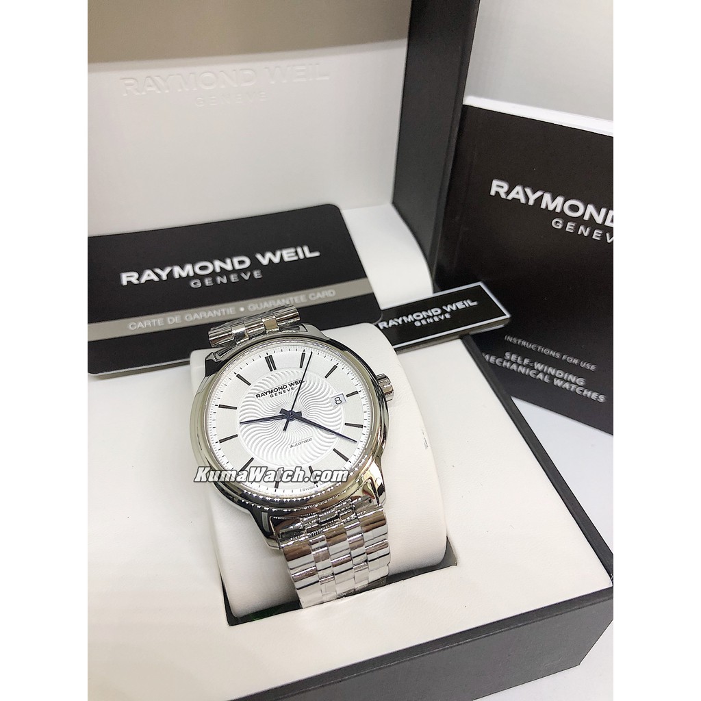 Đồng hồ nam Raymond Weil 2237-ST-65001 Maestro- Automatic, Sapphire, Swiss Made, 39mm, Kim Xanh, Chính hãng.