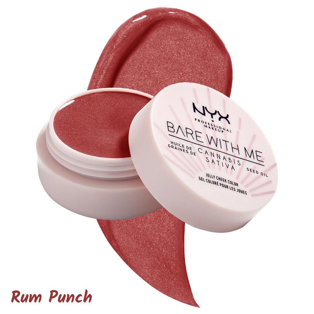 Má hồng dạng jelly Nyx bare with me màu rum punch