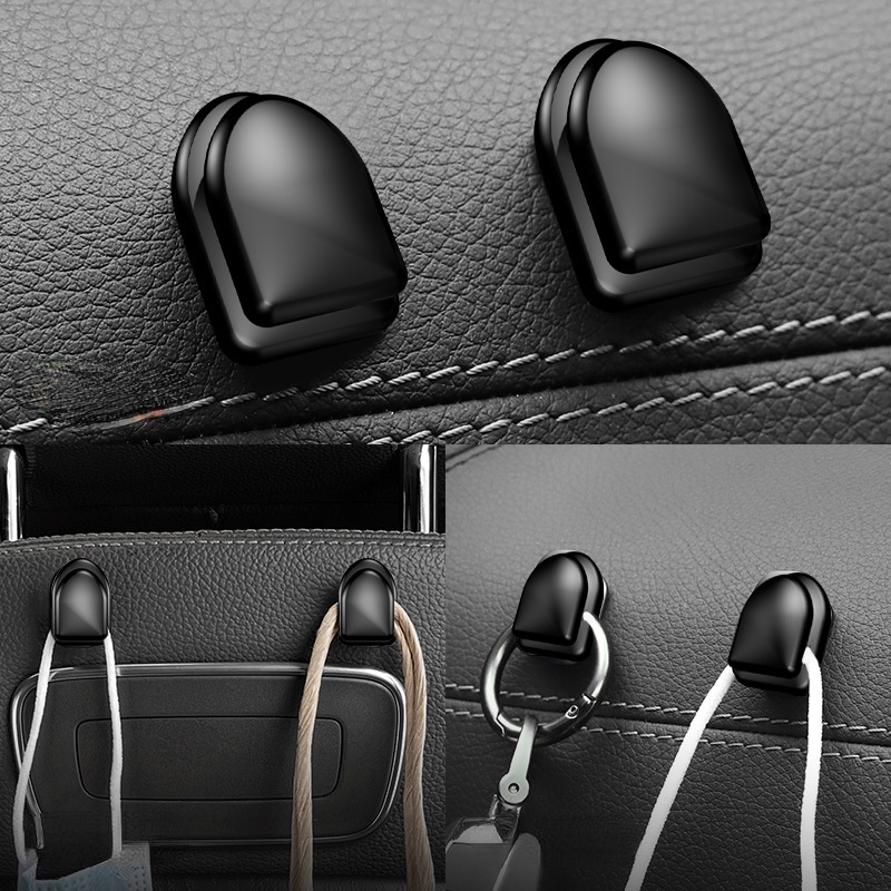 Móc Treo Đồ Mini Tự Dính Màu Đen Đa Năng Tiện Dụng Cho Xe Hơi