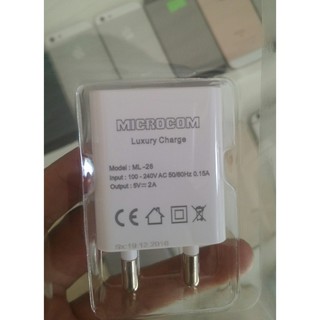 CỦ SẠC MICROCOM 2A ML-26- DÀNH CHO CÁC DÒNG MÁY SMARTPHONE