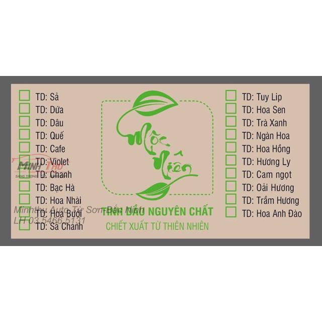 Tinh dầu treo xe mộc niên cực thơm đủ mùi hương