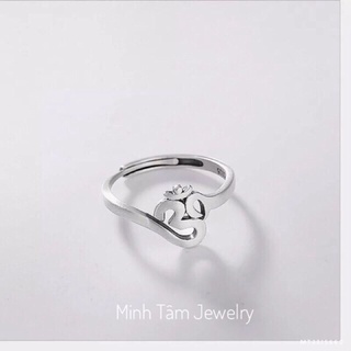 Nhẫn bạc Thái 925 chủng Om Yoga, nhẫn bạc phong thuỷ khắc chú bình an Omani-Minh Tâm Jewelry
