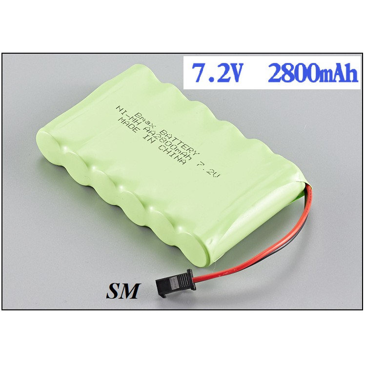 Pin sạc 7.2v 2800mah / 2000mah cổng nối SM-2P dùng cho xe điều khiển từ xa đồ chơi trẻ em