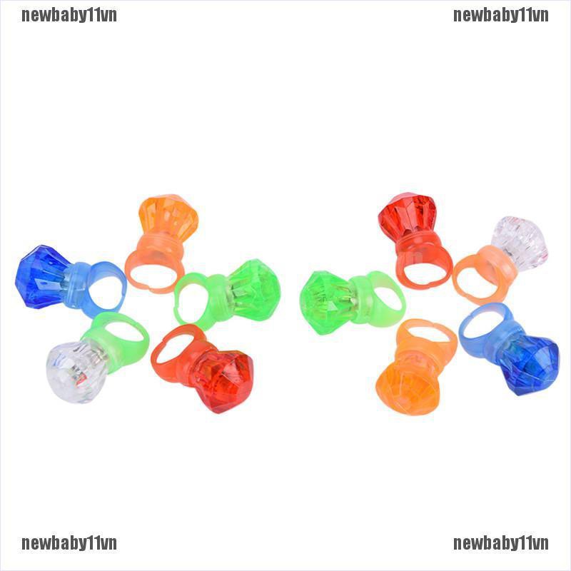 Bộ 5 Nhẫn Đèn LED Phát Sáng Trong Bóng Tối Cho Bé