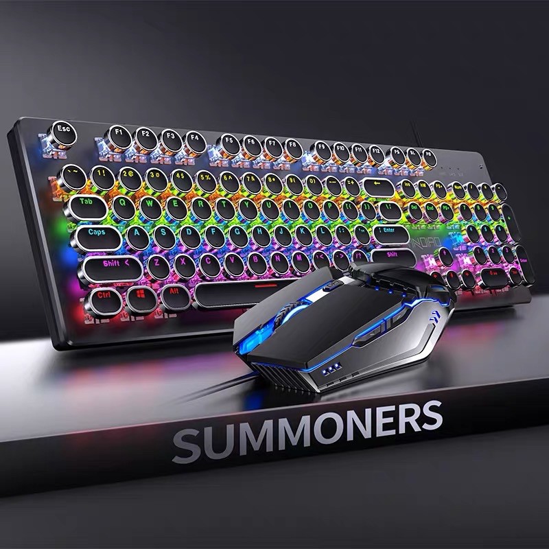 Bàn phím cơ YiNDIAO LEB RGB Vỏ thép siêu đẹp ( Blue switch + Black Switch)