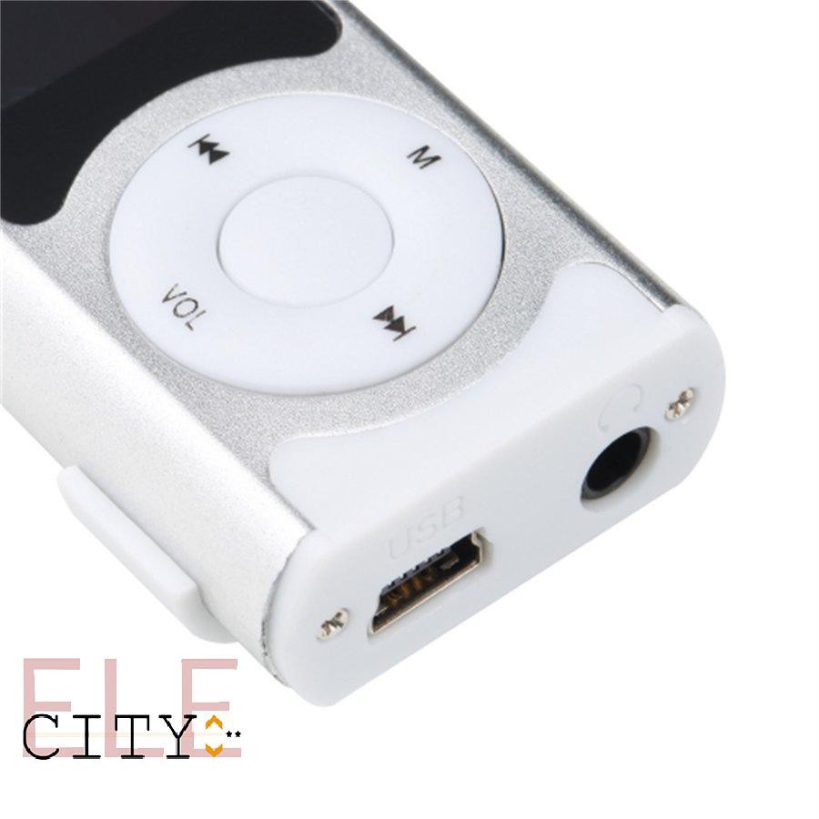 Máy Nghe Nhạc Mp3 Mini Màn Hình Lcd Hỗ Trợ Thẻ Tf 16gb Có Kẹp Tiện Dụng