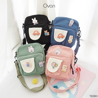 Túi mini đeo chéo Nữ canvas kèm sticker Ovan.vn TB2863