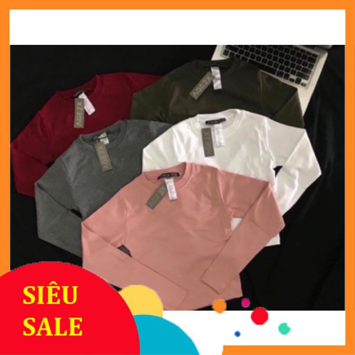 ÁO CROPTOP TAY DÀI AGE2X HÀNG VNXK CHẤT LƯỢNG CAO