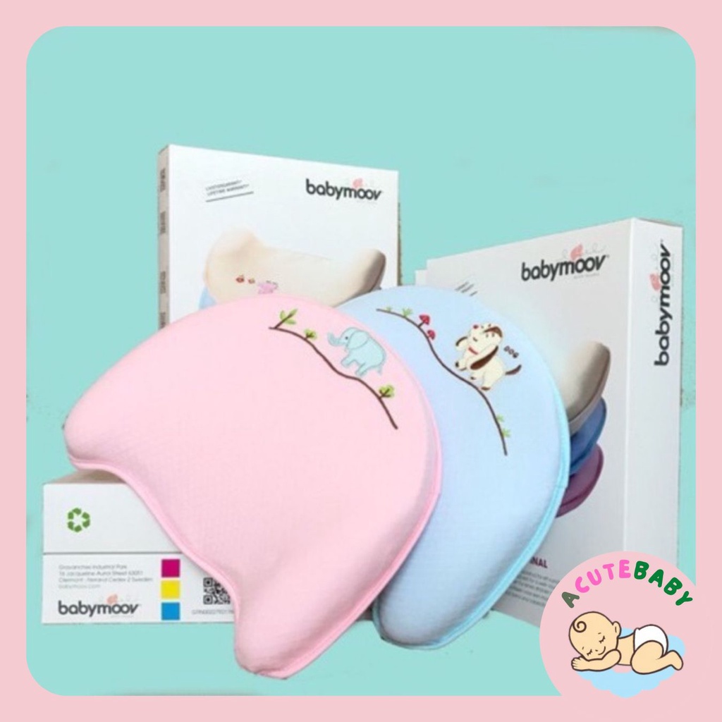 Gối cao su non BabyMoov chống méo, bẹt đầu cho bé phòng ngừa đầu trẻ sơ sinh bị biến dạng hiệu quả
