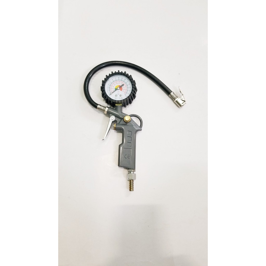 Đầu Vòi Bơm Bánh Xe Máy, Ô Tô Có Đồng Hồ Đo Lốp Xe TD1- Chính Hãng LUXTOP