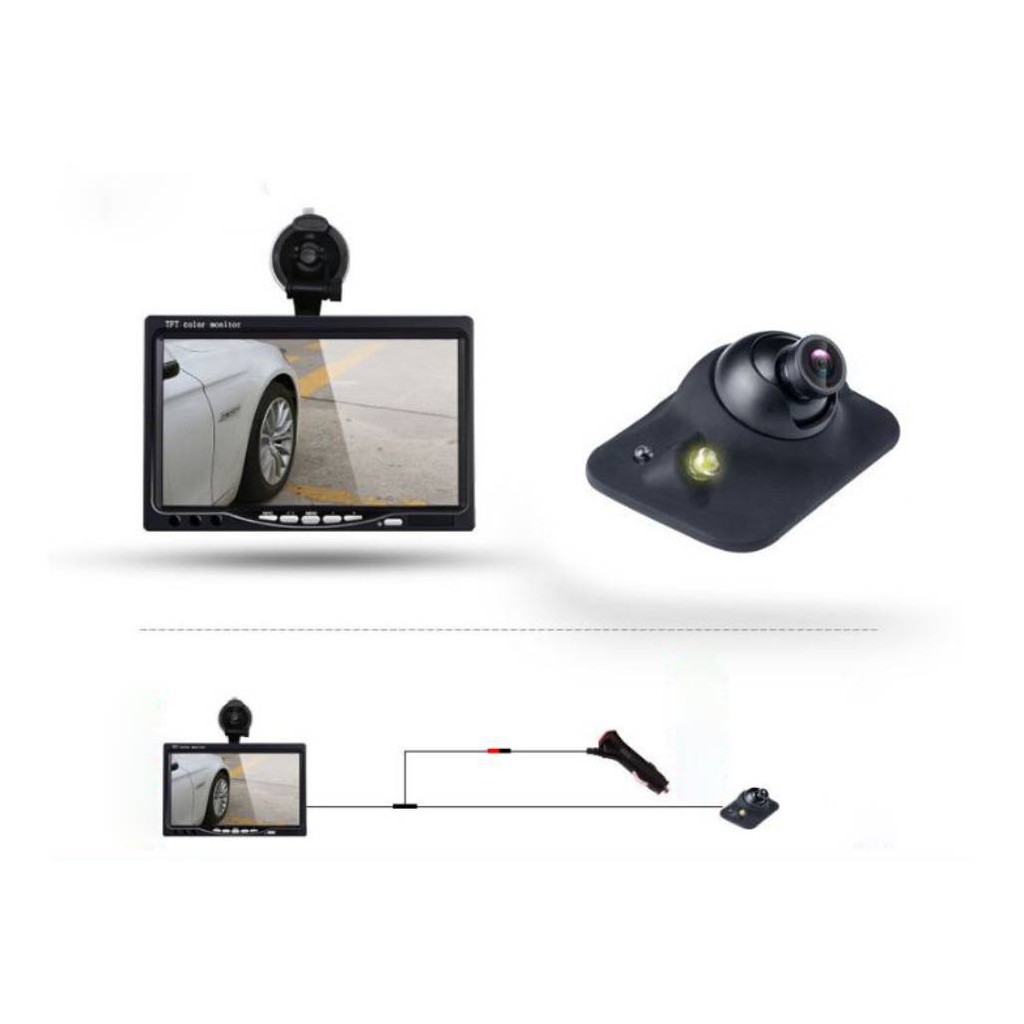 Camera cặp lề không khoan gương màn hình 7inch tặng 1 lọ keo 3.M | WebRaoVat - webraovat.net.vn