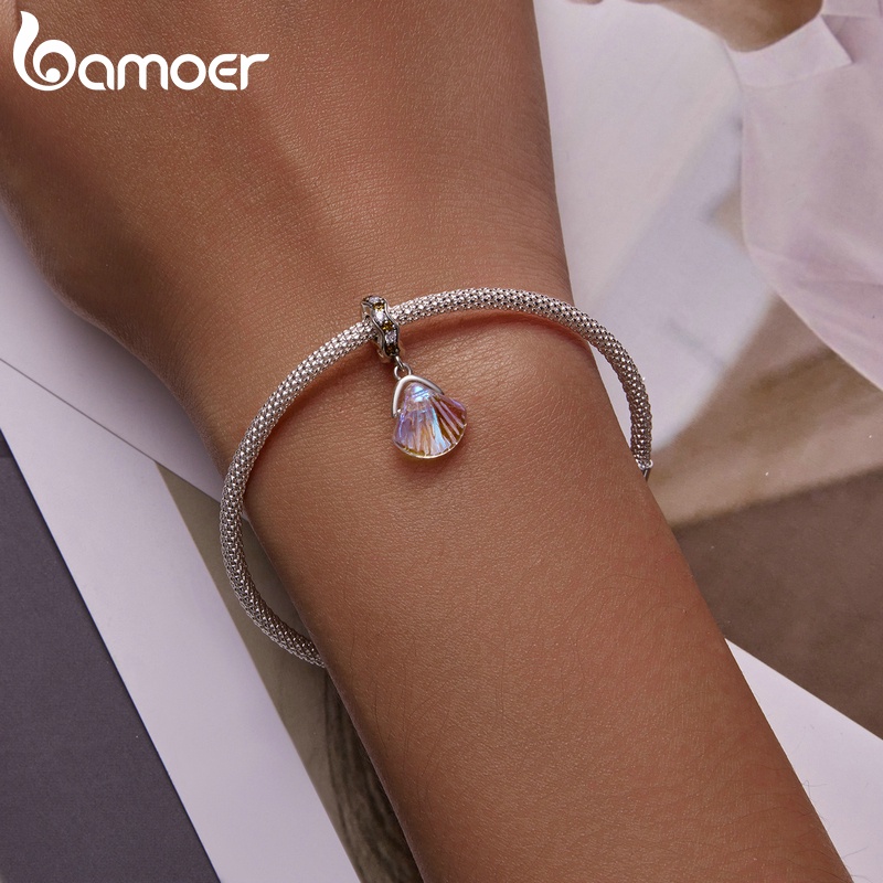 Mặt dây chuyền BAMOER SCC2211 hình vỏ sò bằng bạc 925 thời trang