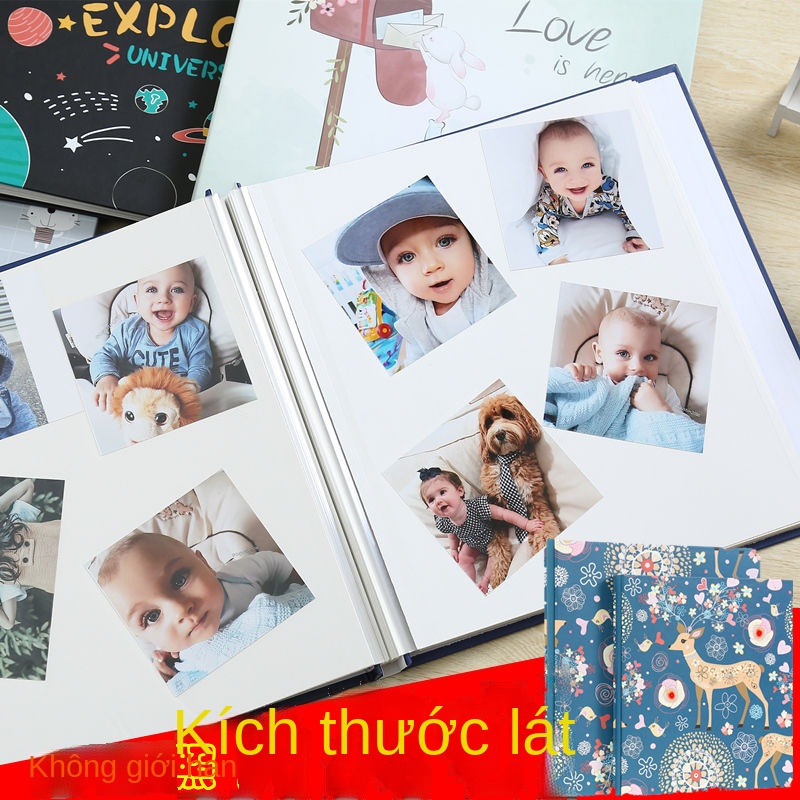 ✴❧Album ảnh tự dính Album ảnh tự làm Cuốn sách lưu niệm này Bìa sổ gia đình handmade cặp đôi sách tốt nghiệp dung lượng