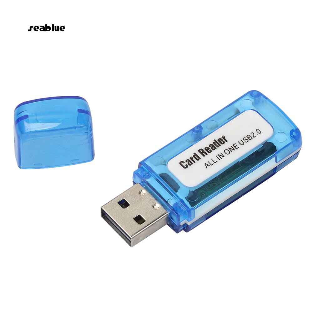 1 Đầu Đọc Thẻ Nhớ Usb 2.0 4 Trong 1 Cho M2 Sd Sdhc Dv Micro Sd Tf