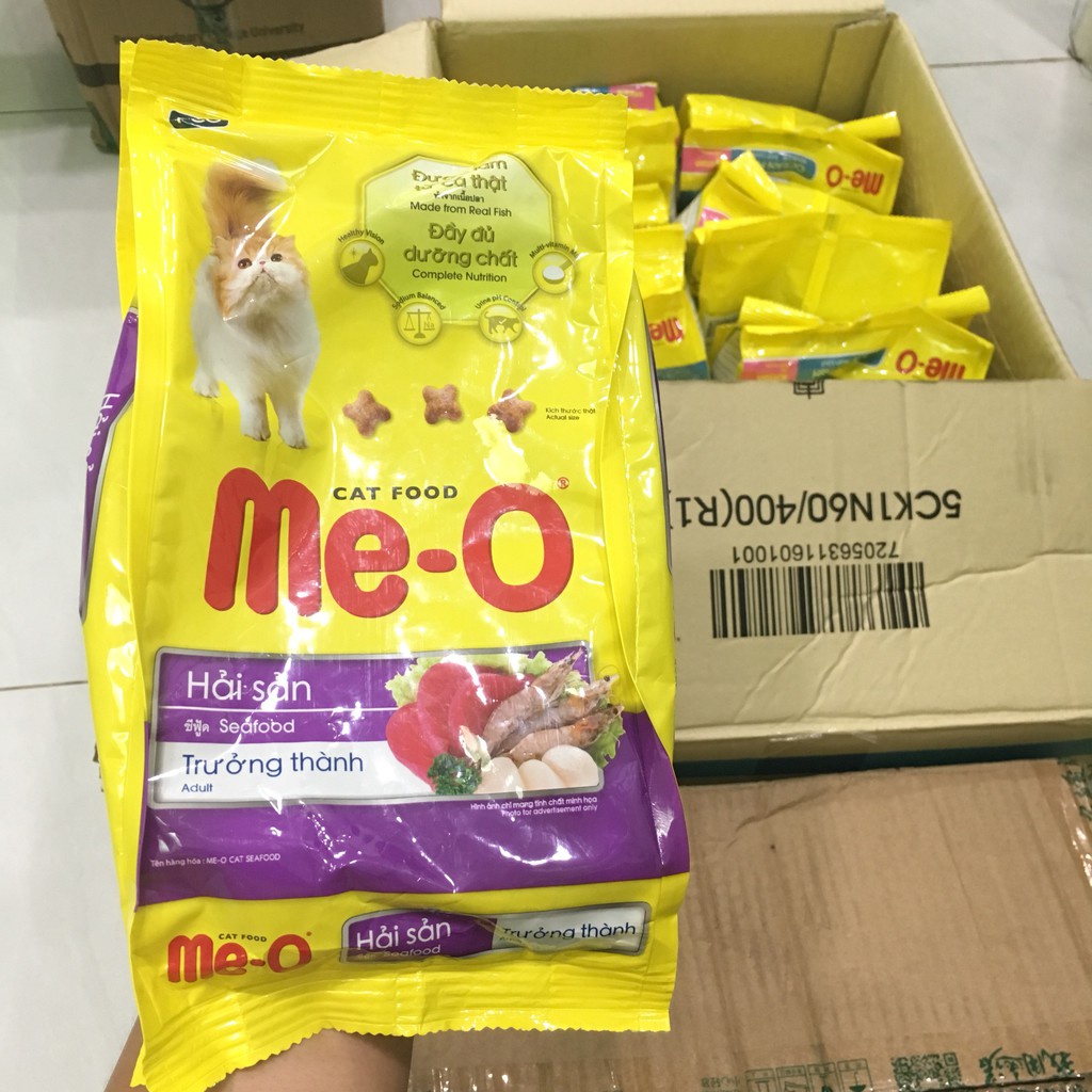 Thức ăn cho mèo ME-O tải nguyên 7kg ⚡CHỈ 1 NGÀY⚡ 1 tải gồm 20 gói nhỏ 350gr Hải sản , Cá ngừ. .. - PET&JOI