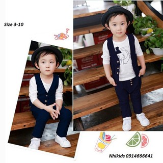 Bộ bé trai gile thu đông 3 món (13kg-30kg)