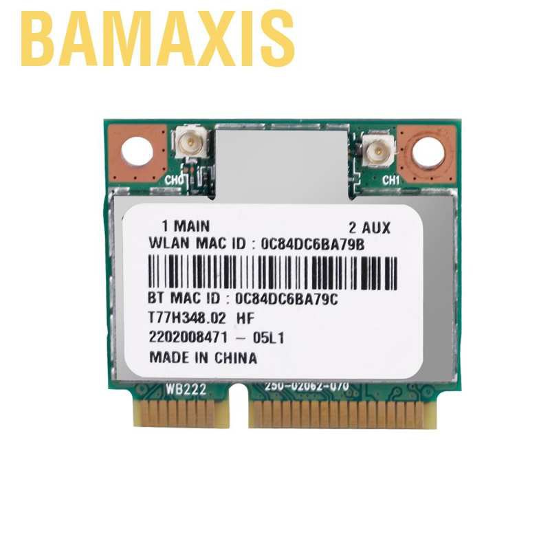 Card Mạng Bamaxis Pci-E 2.4g / 5ghz Ar5B22 300mbps Bluetooth 4.0