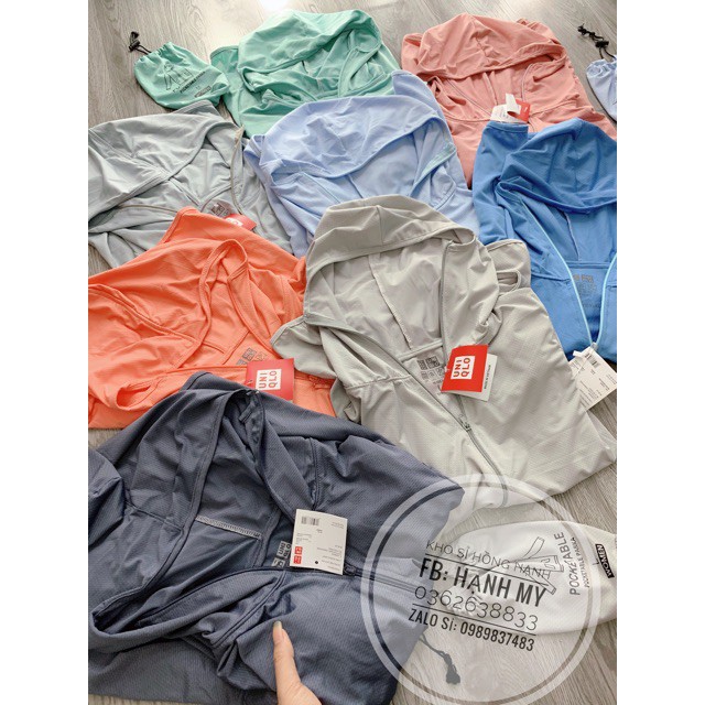 Áo chống nắng thông hoi túi cuộn - Vải Nhập