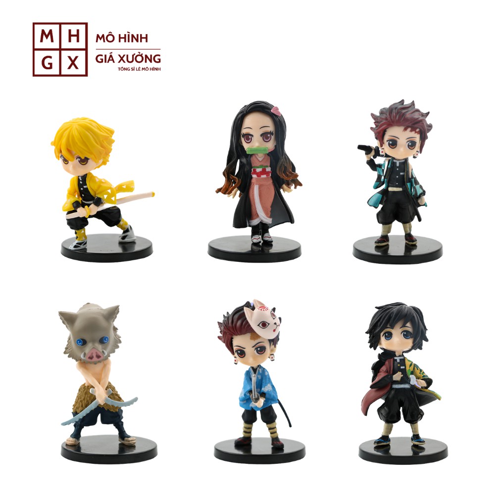 Mô hình Kimetsu No Yaiba figure Tanjirou , Nezuko , Zenitsu , Inosuke , Giyuu (Có bán lẻ)  - figure thanh gươm diệt quỷ