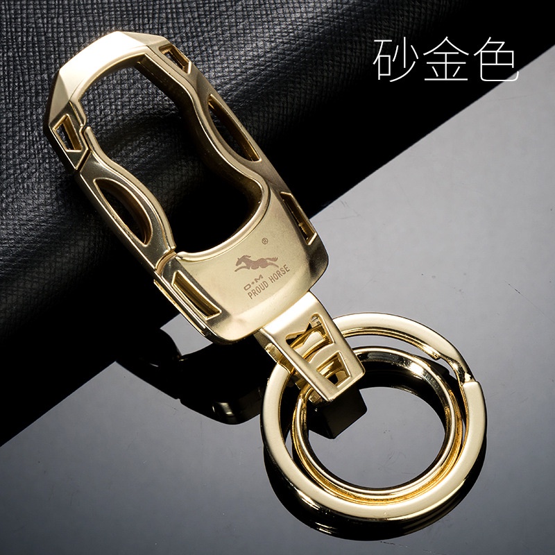Móc Chìa khóa xe máy, ô tô Proud Horse Cao cấp không gỉ có chốt móc đĩa quần 024