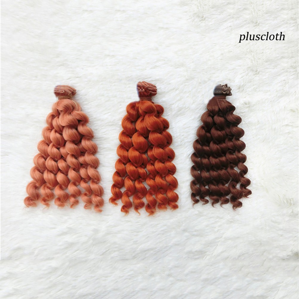 Tóc Giả Xoăn Dài Thời Trang Cho Búp Bê 20cm