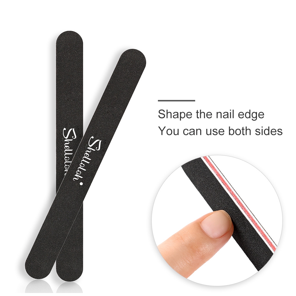 [Hàng mới về] Dũa móng màu đen dày/mỏng tiện dụng khi làm móng chất lượng cao