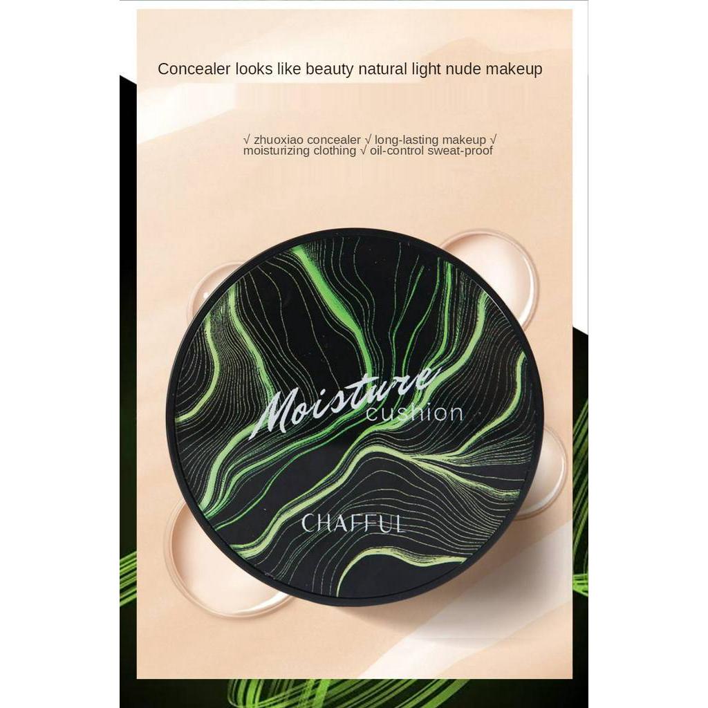 Chafful Mushroom Air Cushion Foundation Full Coverage Kem che khuyết điểm Làm đẹp Trang điểm Bbcream Set Make Up Primer Tự nhiên chống thấm dưỡng ẩm BB Cream Makeup CC