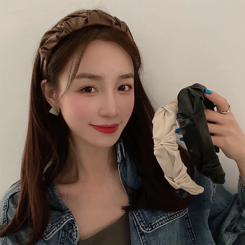 Cài Tóc Vải Màu Trơn Phong Cách Hàn Quốc Thời Trang Cho Nữ