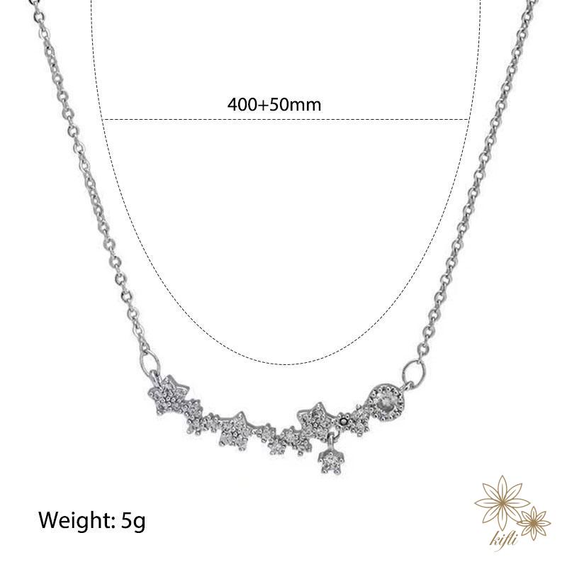 【Kifli】 Vòng cổ Ngắn Mặt Hoa Kim Cương Mini Phong Cách Hàn Quốc Thời Trang Cho Nữ