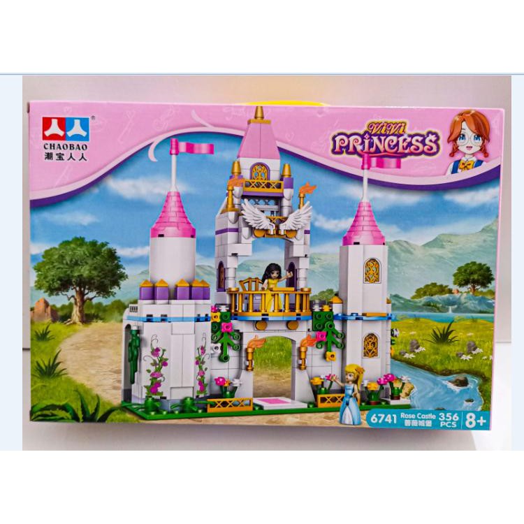 Lego con gái lắp ghép lâu đài công chúa với 356 miếng ghép - đồ chơi xếp hình