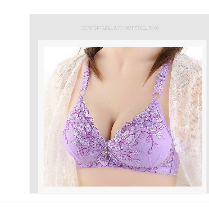 Áo lót nâng ngực không gọng -Áo ngực Mút mỏng, thêu ren siêu sexy, mềm mại, co giãn tốt Nữ Hoàng