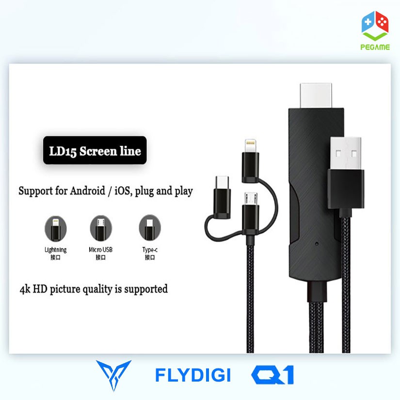 Bộ kết nối chuột và bàn phím chơi PUBG Mobile,  ROS, Free Fire và các game FPS khác, không sợ khoá nick | Flydigi Q1