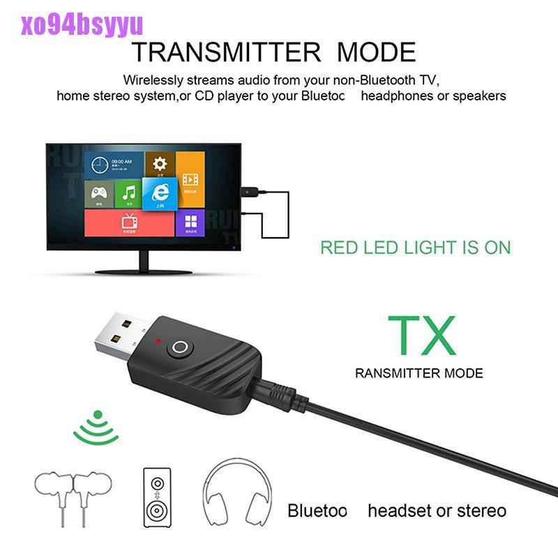 Bộ Thu Phát Âm Thanh Không Dây Xo94Bsyu Usb Bluetooth 5.0 2 Trong 1 Cho Tv / Pc / Xe Hơi