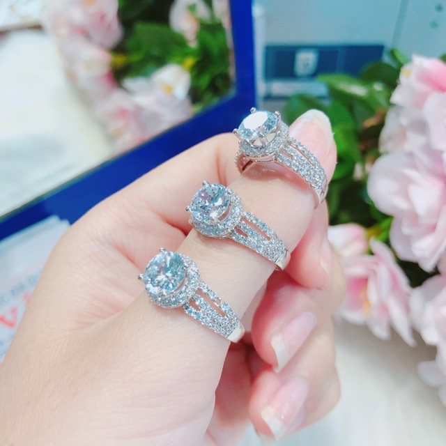 Nhẫn vàng trắng 10k PNJ