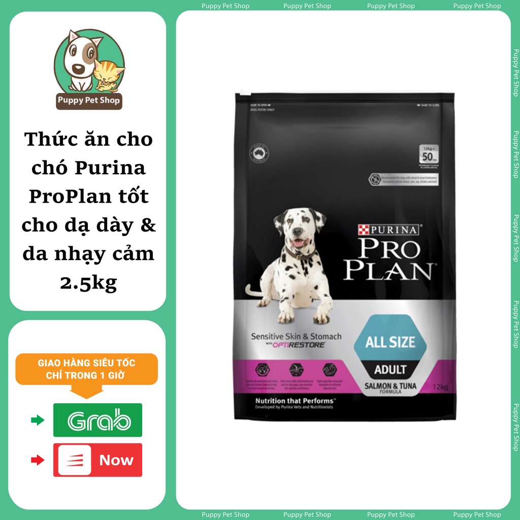 HẠT CAO CẤP PURINA PROLAN dành cho chó tốt cho dạ dày &amp; da nhạy cảm - nhập khẩu ÚC bao 2,5kg