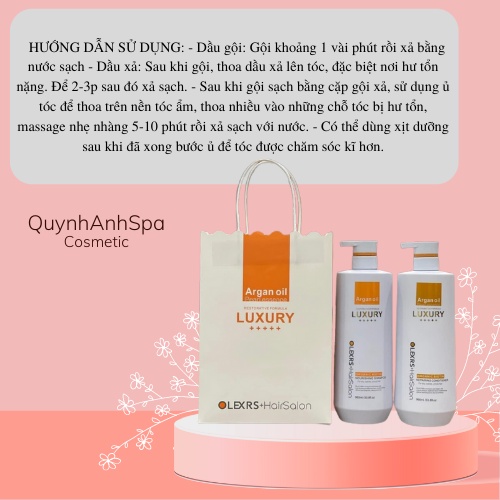 Bộ dầu gội xả Olexrs Luxury dầu gội xả phục hồi tóc hư tổn , chống rụng tóc , 500-1000ml quynhanhspa20