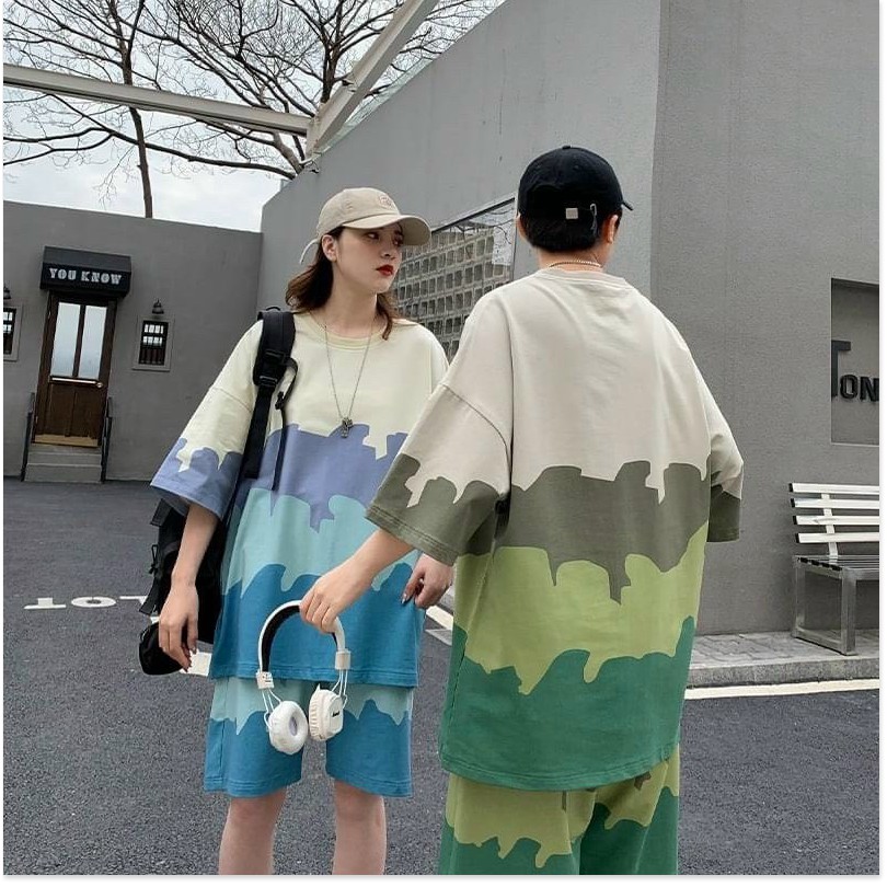 [FREE SHIP TOÀN QUỐC] SÉT BỘ UNISEX PHỐI MÀU LOANG SIÊU HOT