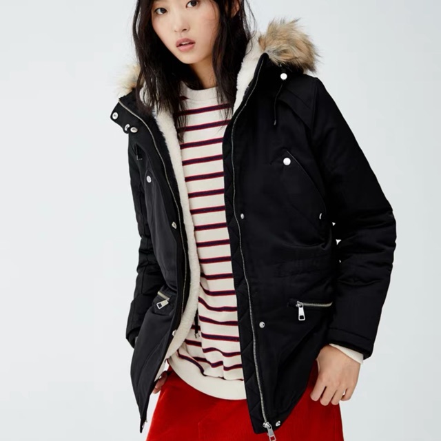 Áo Parka Pull&Bear (CHỈ CÒN ĐEN ĐỦ SIZE)